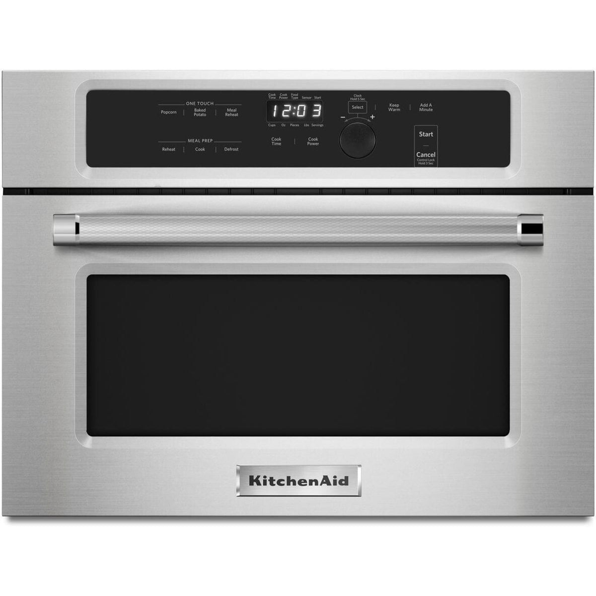 24 Inch Built-In Microwave Oven with 1.4 cu. ft. Capacity, 1000 Watt Cooking, Stainless Steel Cavity, Halogen Interior Light, Clock, Precision Touch Controls, Keep Warm, Popcorn, Baked Potato, and Trim Kits Included