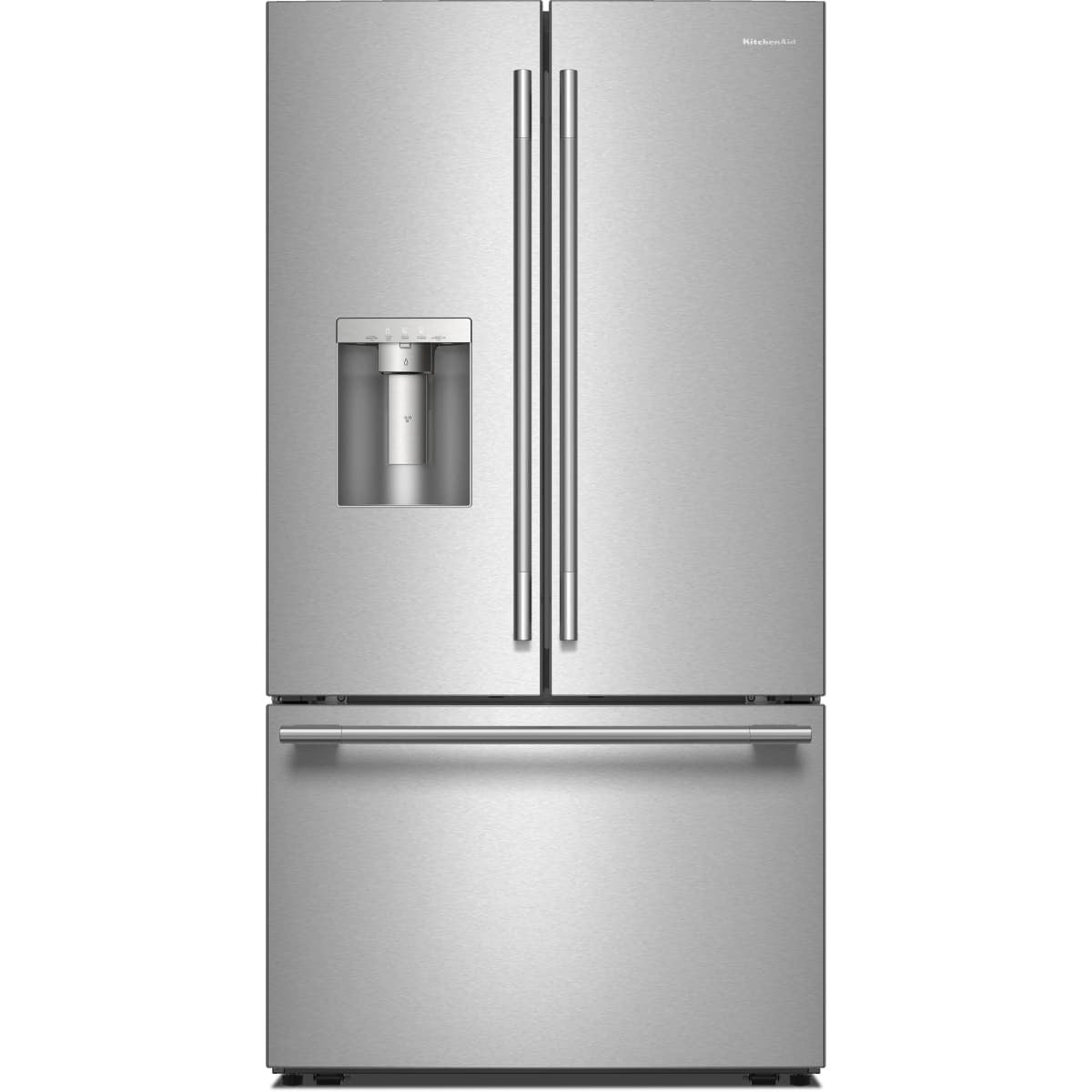 36 Inch Freestanding French Door Refrigerator with 30.52 cu. ft. Total Capacity, Exterior Water/Ice Dispenser, Signature Platinum Interior, Preserva® Food Care System, Touch Panel Controls, Max Cool and Star-K Certified: PrintShield™ Stainless Steel