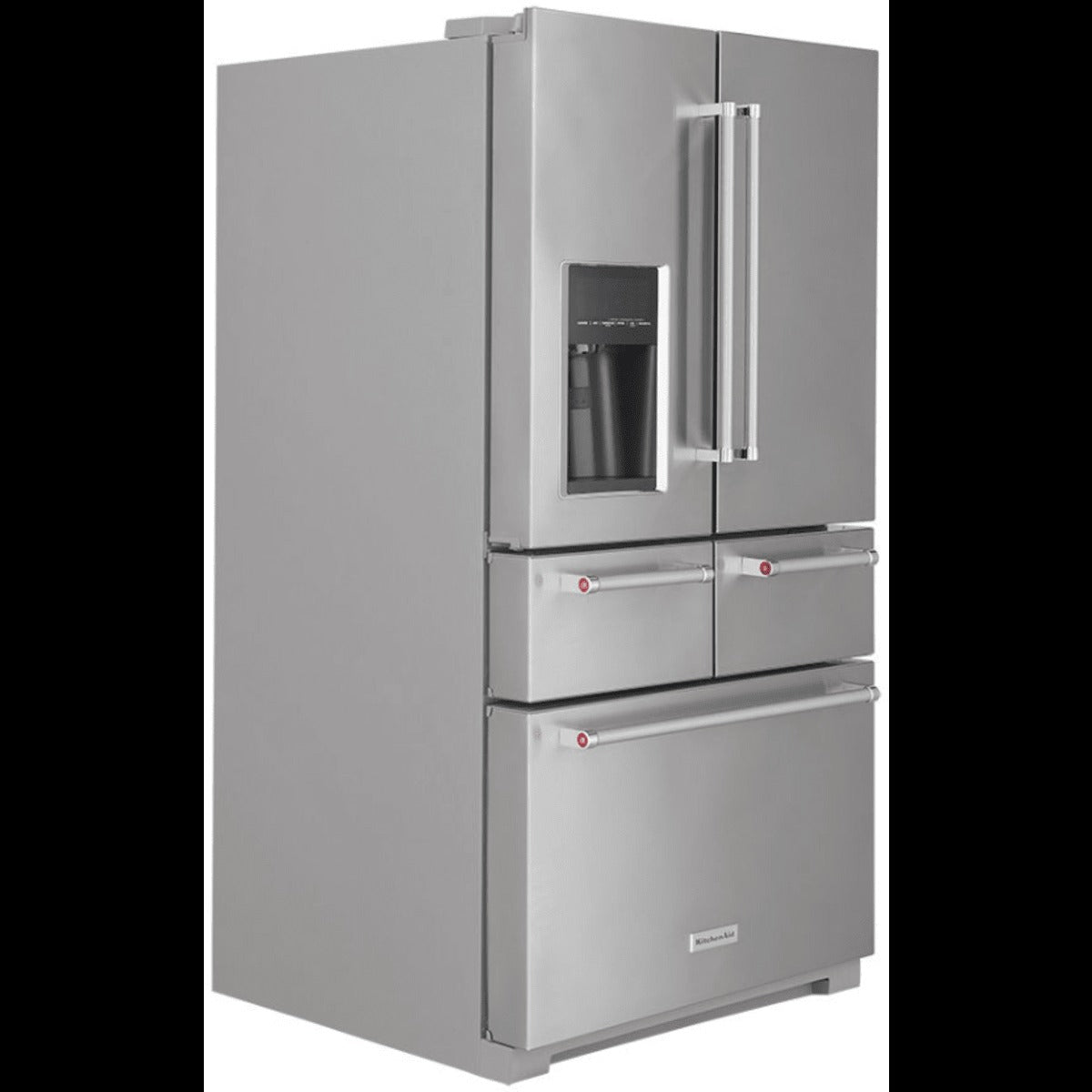 KRMF706ESS — 36 Inch Freestanding 5-Door French Door Refrigerator with 25.8 cu. ft. Capacity, 5 Shelves, 2 Soft-Close Drawers, Preserva® Food Care System, SatinGlide® Crispers, Exterior Ice/Water Dispenser, LED Lighting and Sabbath Mode: Stainless Steel