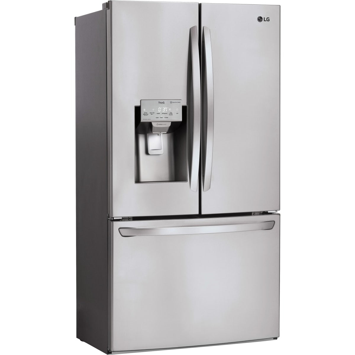 LFXS28968S LG 27.9 cu. ft. French Door Refrigerator with Slim SpacePlus® Ice System and Smart Cooling® – Stainless Steel
