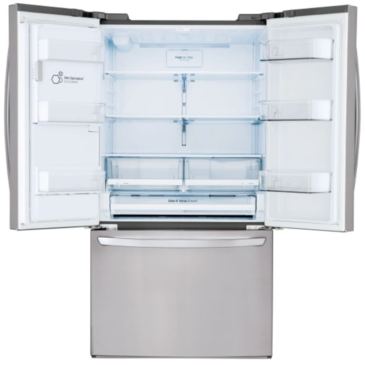 LFXS28968S LG 27.9 cu. ft. French Door Refrigerator with Slim SpacePlus® Ice System and Smart Cooling® – Stainless Steel