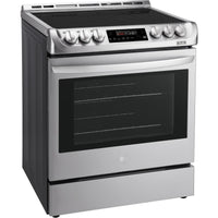 30 Inch Slide-In Electric Range with 5 Radiant Heating Elements, 6.3 cu. ft. Oven Capacity, Storage Drawer, ProBake Convection®, EasyClean®, WideView™ Window, SmartDiagnosis™, SmoothTouch™, PrintProof™ Finish, UltraHeat™ Burner