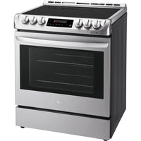 30 Inch Slide-In Electric Range with 5 Radiant Heating Elements, 6.3 cu. ft. Oven Capacity, Storage Drawer, ProBake Convection®, EasyClean®, WideView™ Window, SmartDiagnosis™, SmoothTouch™, PrintProof™ Finish, UltraHeat™ Burner
