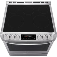 30 Inch Slide-In Electric Range with 5 Radiant Heating Elements, 6.3 cu. ft. Oven Capacity, Storage Drawer, ProBake Convection®, EasyClean®, WideView™ Window, SmartDiagnosis™, SmoothTouch™, PrintProof™ Finish, UltraHeat™ Burner
