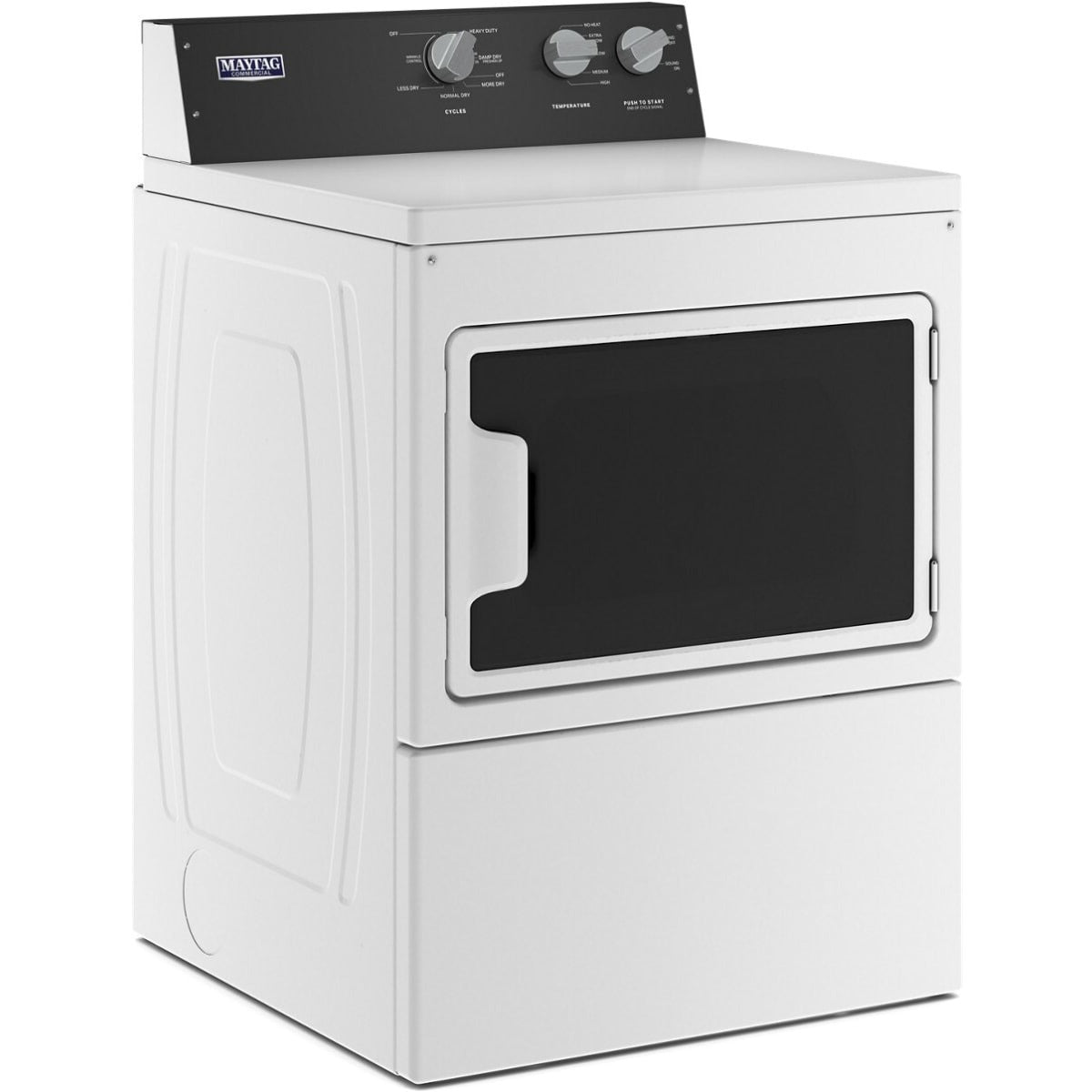 MEDP586KW Maytag 27" Commercial-Grade Residential Electric Dryer with 7.4 cu. ft. Capacity, White Finish, and 5-Year Warranty