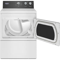 MEDP586KW Maytag 27" Commercial-Grade Residential Electric Dryer with 7.4 cu. ft. Capacity, White Finish, and 5-Year Warranty