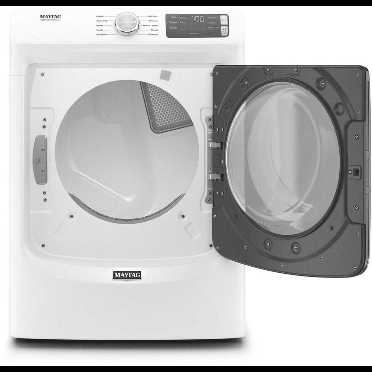 27 Inch Gas Dryer with 7.3 Cu. Ft. Capacity, Extra Power Button, Advanced Moisture Sensing, 10 Dry Cycles, Quick Dry Cycle, Bulky Items, Timed Dry, Wrinkle Prevent Option, Control Lock, ADA Compliant, and ENERGY STAR® Certified: White