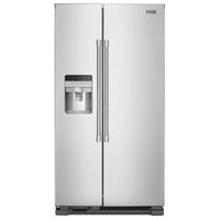 MSS25C4MGZ - 36 Inch Freestanding Side by Side Refrigerator with 24.5 Cu. Ft. Total Capacity, Fingerprint Resistant, Soft Freeze Bin, Ice Maker, External Ice/Water Dispenser, EveryDrop™ Water Filter, and ADA Compliant: Stainless Steel