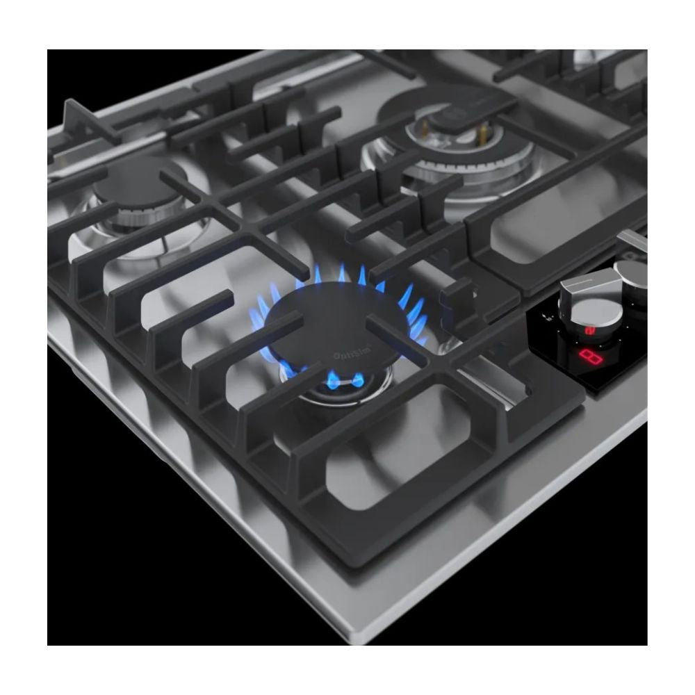 NGMP058UC — Bosch Benchmark 30″ Gas Cooktop with FlameSelect® 9-Step, OptiSim® Burner, Continuous Cast Iron Grates