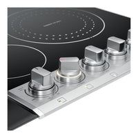 Electric Cooktop with 5 Radiant Elements, 3200 Watt Element, Even Temp™ Element, Bridge Element, Backlit LED Knobs, Keep Warm Zone, and ADA Compliant: 30 Inch Width
