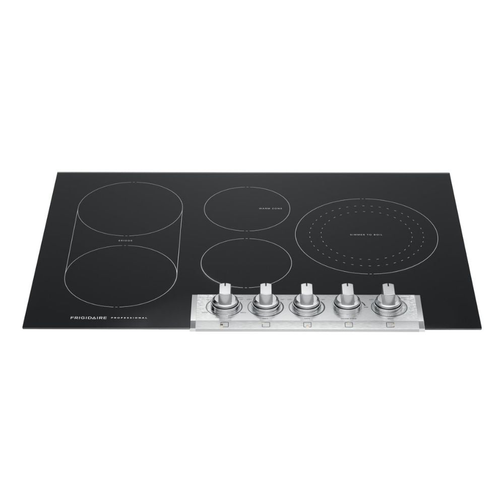 Electric Cooktop with 5 Radiant Elements, 3200 Watt Element, Even Temp™ Element, Bridge Element, Backlit LED Knobs, Keep Warm Zone, and ADA Compliant: 30 Inch Width
