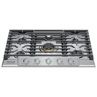 Gas Cooktop with 5 Sealed Burners, 18,000 BTU Burner, Simmer Burner, Even Temp™ Burner, Continuous Grates, Backlit LED Knobs, and ADA Compliant: 30 Inch