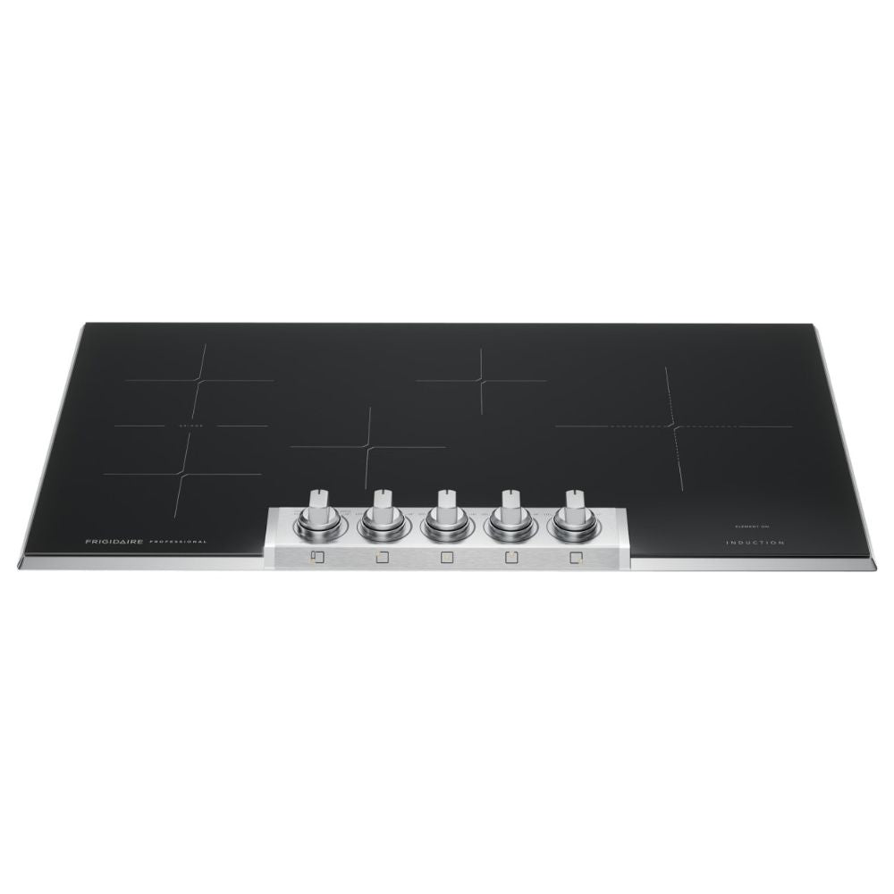 Induction Cooktop with 5 Cooking Zones, 3600 Watt Burner, Even Temp™ Element, Bridge Element, Backlit LED Knobs, ADA Compliant, and Energy Star Certified: 36 Inch