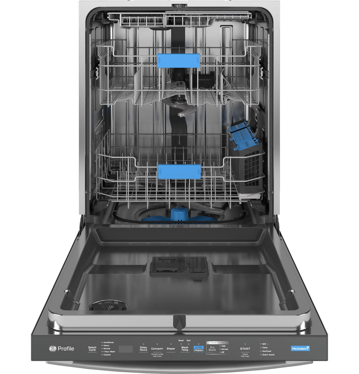 PDT755SYVFS Top Control with Stainless Steel Interior Dishwasher with Sanitize Cycle & Twin Turbo Dry Boost Stainless Steel