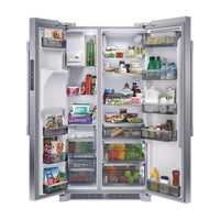 PRSC2222AF - 36 Inch Counter Depth Side by Side Refrigerator with 22.3 Cu. Ft. Capacity, EvenTemp™ Cooling, CrispSeal® Plus Crisper, Ice Maker, External Water Dispenser, PureAir Air Filter, Sabbath Mode, ADA Compliant, and Energy Star Certified