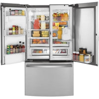 PYD22KYNFS GE Profile 22.1 cu. ft. Counter-Depth French Door Refrigerator with Hands-Free Autofill – Stainless Steel