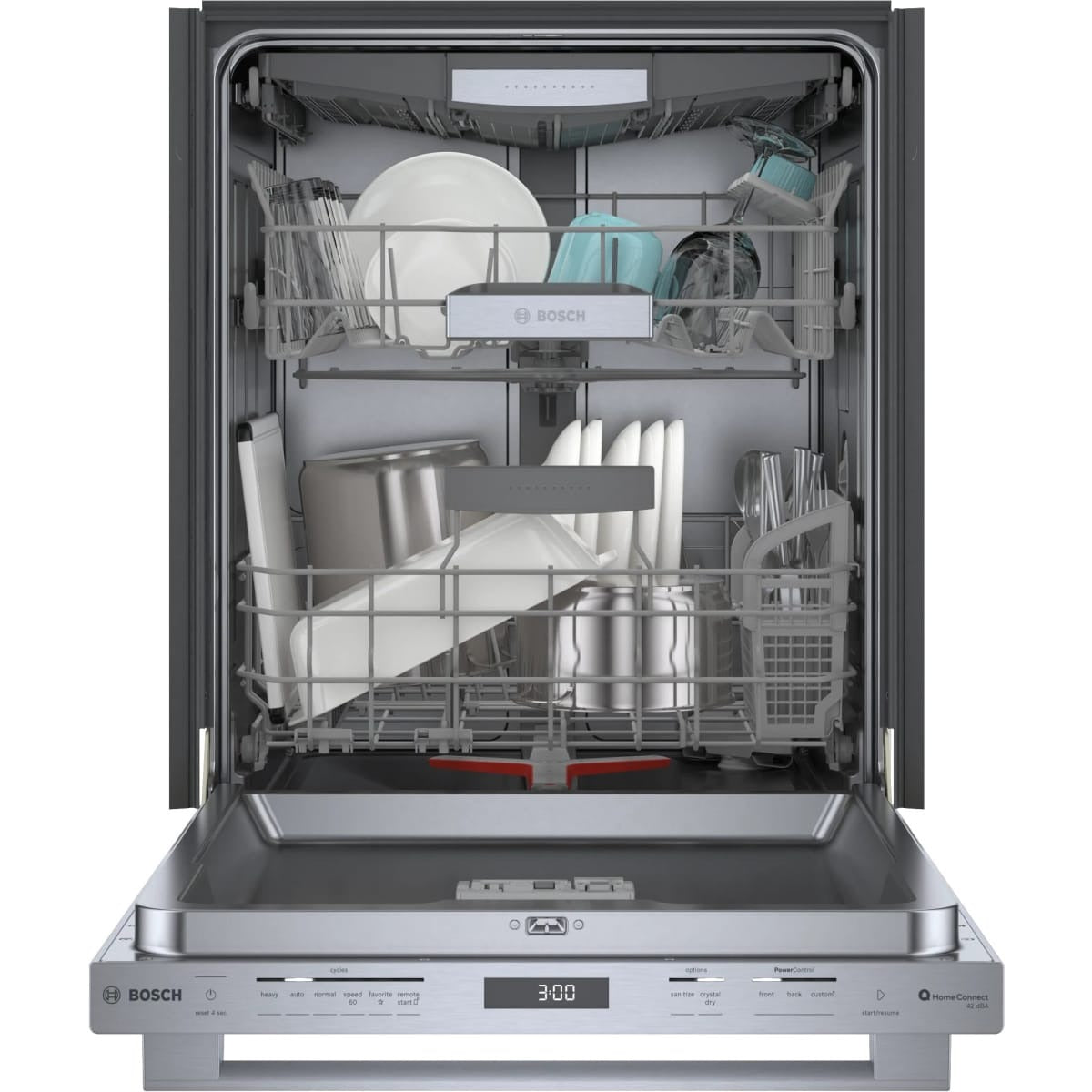 SHX78CM5N Bosch 800 Series 24-in Top-Control Built-In Dishwasher with CrystalDry™ for Superior Drying, PrecisionWash®, 42 dB, Anti-Fingerprint Finish (Stainless Steel)