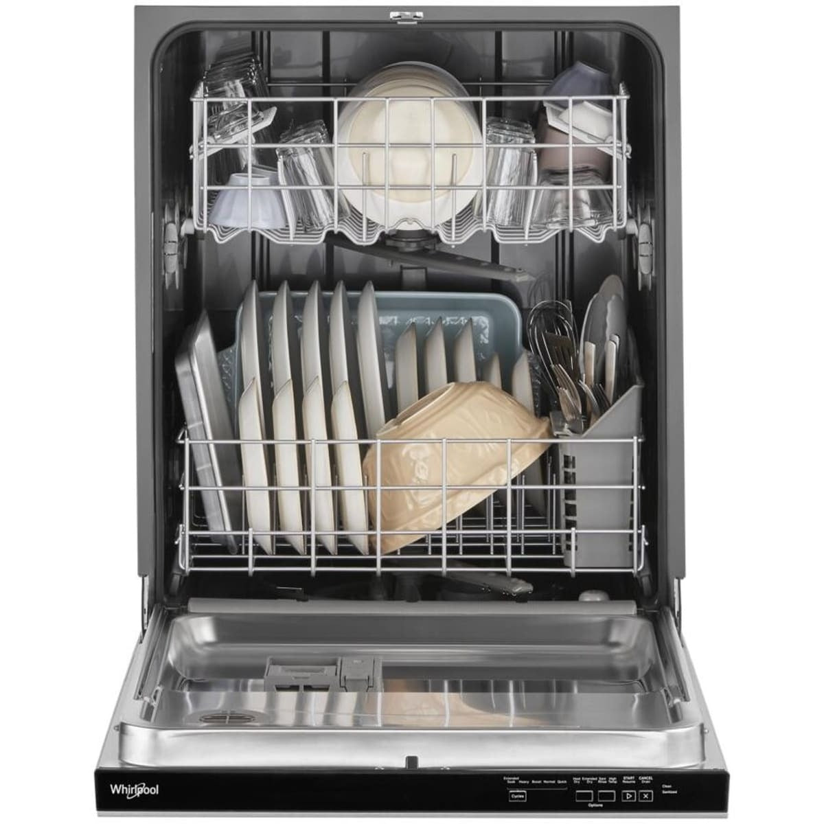 WDP540HAMZ Whirlpool 24-inch Built-In Dishwasher with Sensor Cycle and Dishwasher Safe Silverware Basket