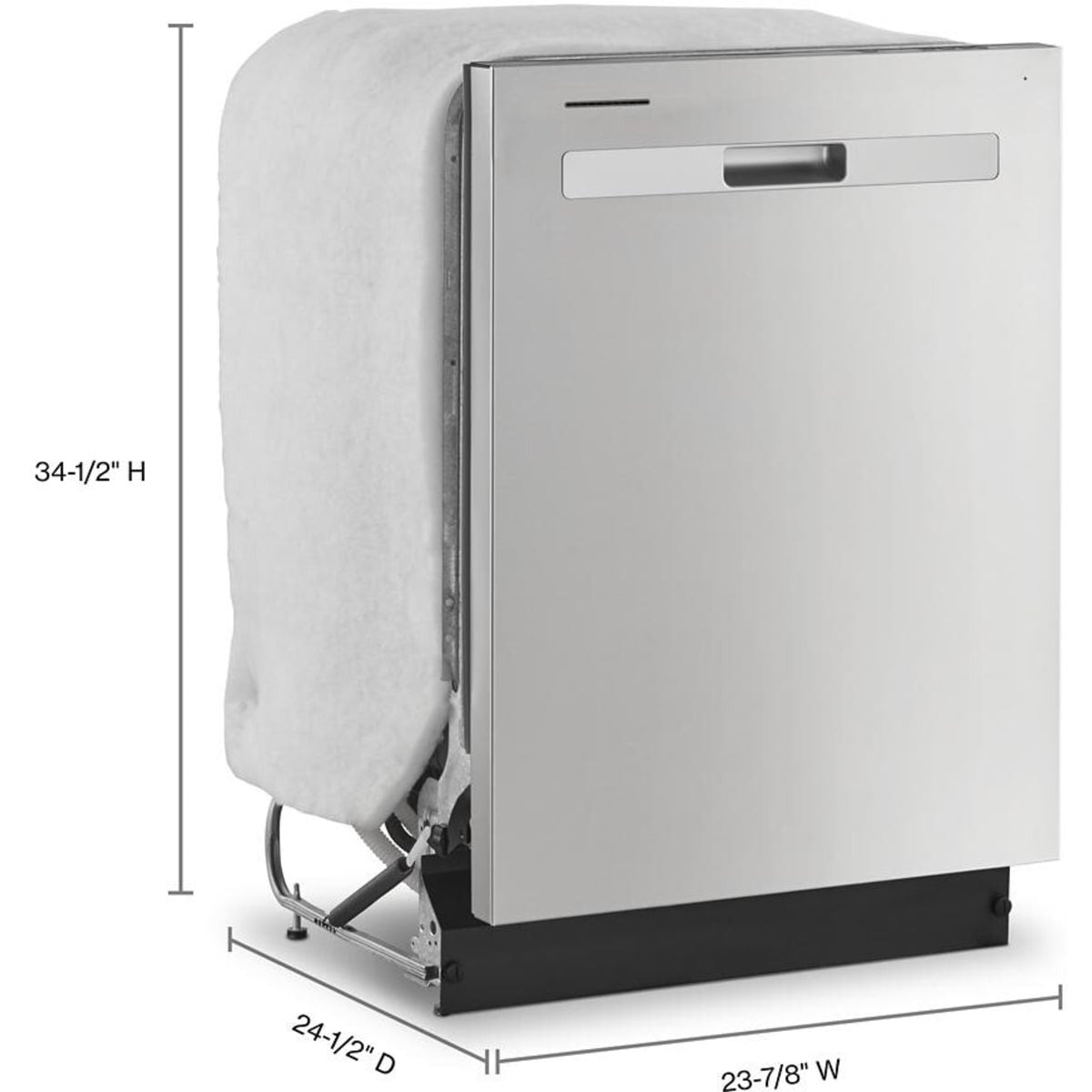 WDP540HAMZ Whirlpool 24-inch Built-In Dishwasher with Sensor Cycle and Dishwasher Safe Silverware Basket