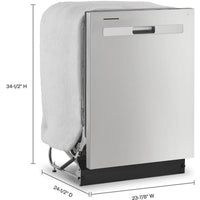 WDP540HAMZ Whirlpool 24-inch Built-In Dishwasher with Sensor Cycle and Dishwasher Safe Silverware Basket
