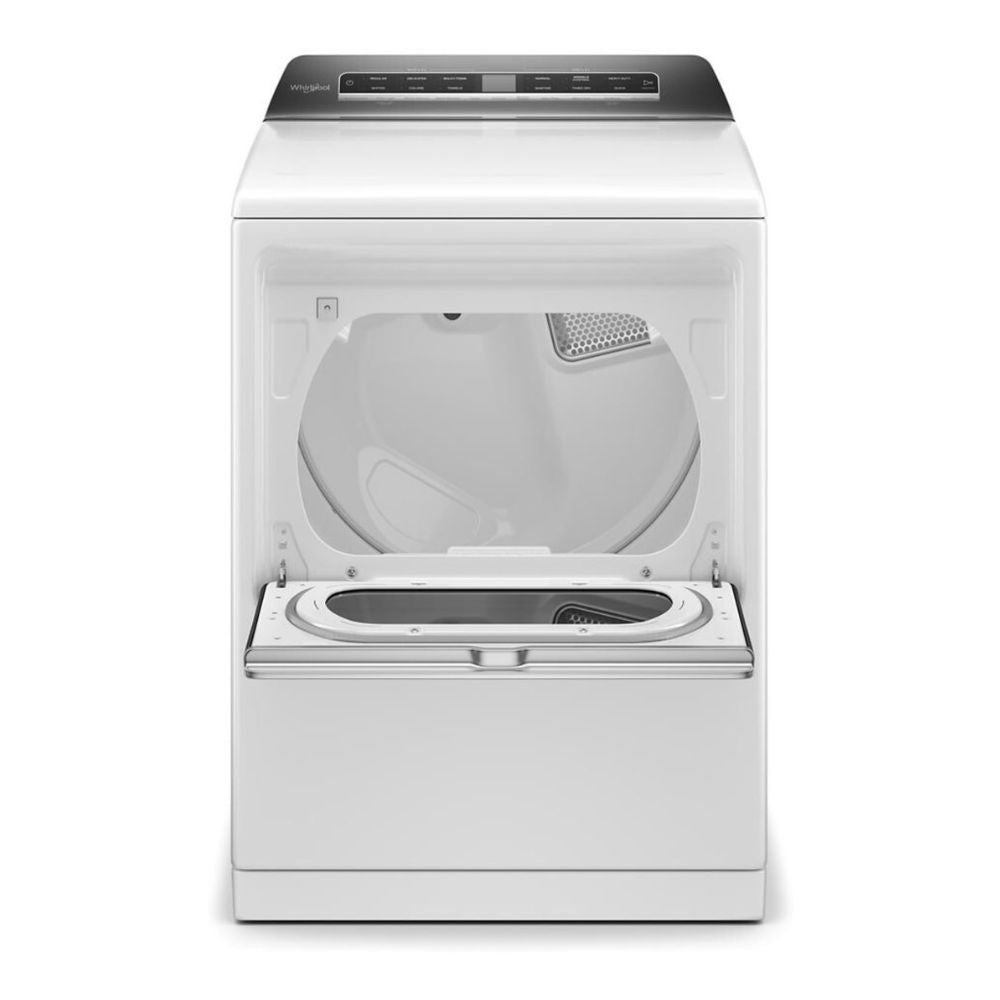 27 Inch Electric Smart Dryer with 7.4 cu. ft. Capacity, 36 Dryer Cycles, Advanced Moisture Sensing, Wrinkle Shield + Steam, EcoBoost, and Energy Star® Certified: White
