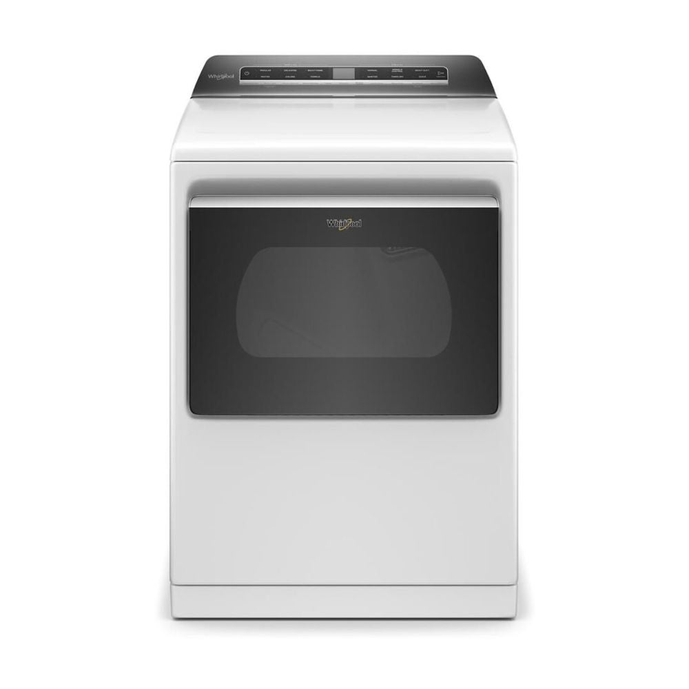 27 Inch Electric Smart Dryer with 7.4 cu. ft. Capacity, 36 Dryer Cycles, Advanced Moisture Sensing, Wrinkle Shield + Steam, EcoBoost, and Energy Star® Certified: White