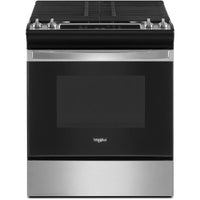 30 Inch Slide-In Gas Range with 4 Sealed Burners, 5.0 cu. ft. Capacity, SpeedHeat™ Burners, Frozen Bake™, Sabbath Mode, Self-Clean, and ADA Compliant: Stainless Steel