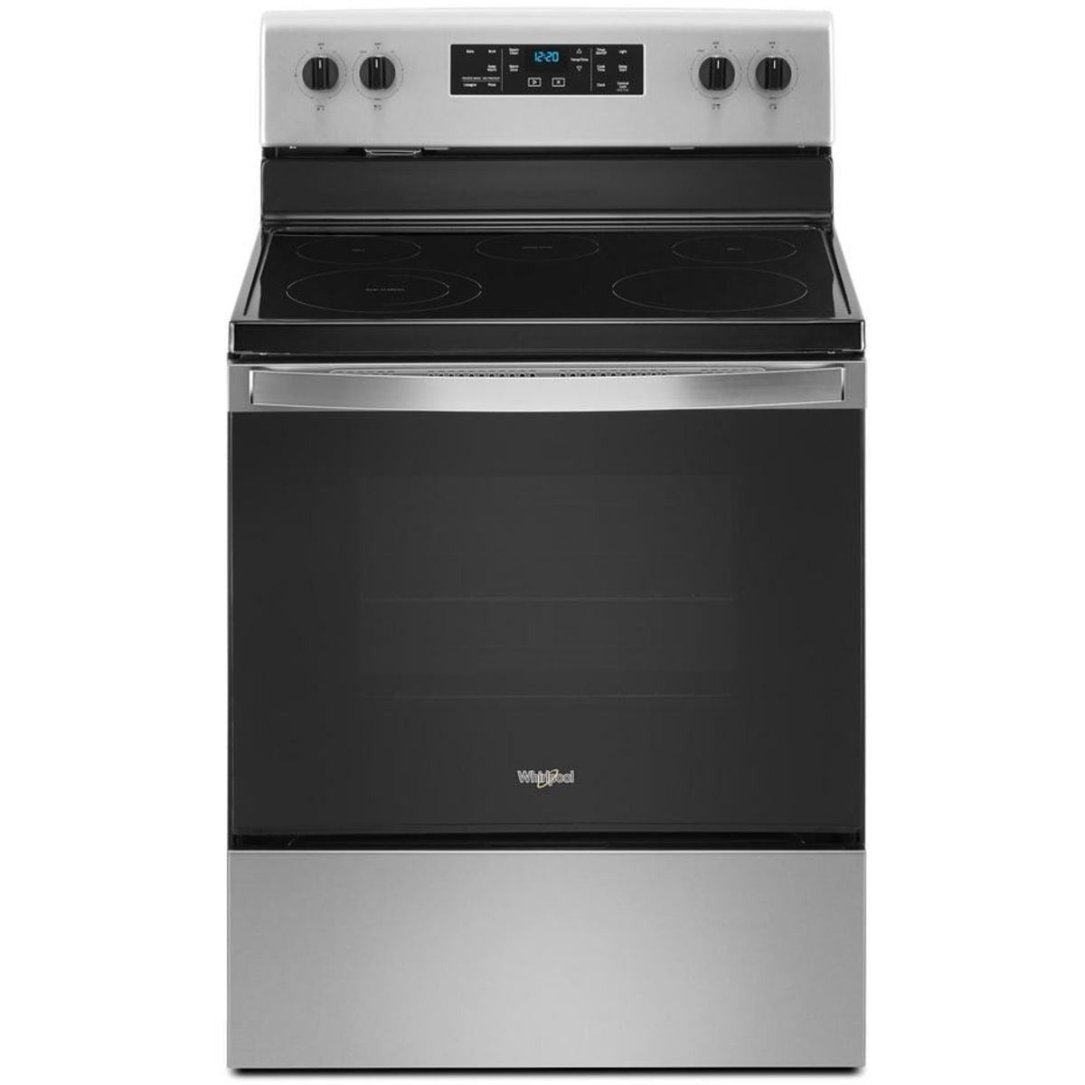 30 Inch Freestanding Electric Range with 5 Radiant Elements, 5.3 cu. ft. Oven Capacity, SteamClean, Frozen Bake™ Technology, FlexHeat™, Upswept SpillGuard™ Cooktop, Control Lock, Warm Zone Element, and Star-K Certified: Stainless Steel
