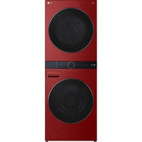 WKEX200HRA LG WashTower™ 4.5 cu. ft. Front Load Washer and 7.4 cu. ft. Electric Dryer in Wild Cherry Red
