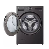 5.0 cu. ft. front load washer with LCD digital dial and touch controls. Up to 1300 RPM spin speed, 25 wash cycles including AI Wash and Steam. Stainless steel drum, TurboWash, Wi-Fi connectivity, ENERGY STAR® certified
