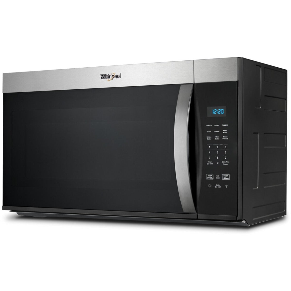 1.7 cu. ft. Over-the-Range Microwave Oven with 1,000 Watts, 2-Speed 300 CFM Venting System, Add 30 Seconds, Glass Turntable, and Cooktop Lighting: Fingerprint Resistant Stainless Steel