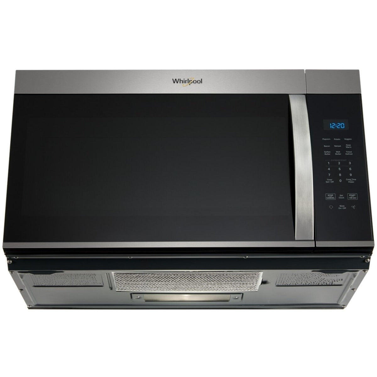 1.7 cu. ft. Over-the-Range Microwave Oven with 1,000 Watts, 2-Speed 300 CFM Venting System, Add 30 Seconds, Glass Turntable, and Cooktop Lighting: Fingerprint Resistant Stainless Steel