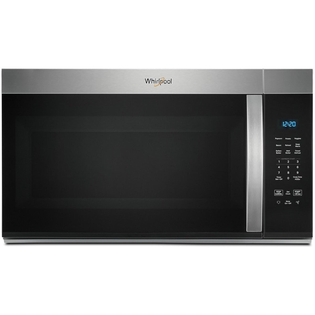 1.7 cu. ft. Over-the-Range Microwave Oven with 1,000 Watts, 2-Speed 300 CFM Venting System, Add 30 Seconds, Glass Turntable, and Cooktop Lighting: Fingerprint Resistant Stainless Steel