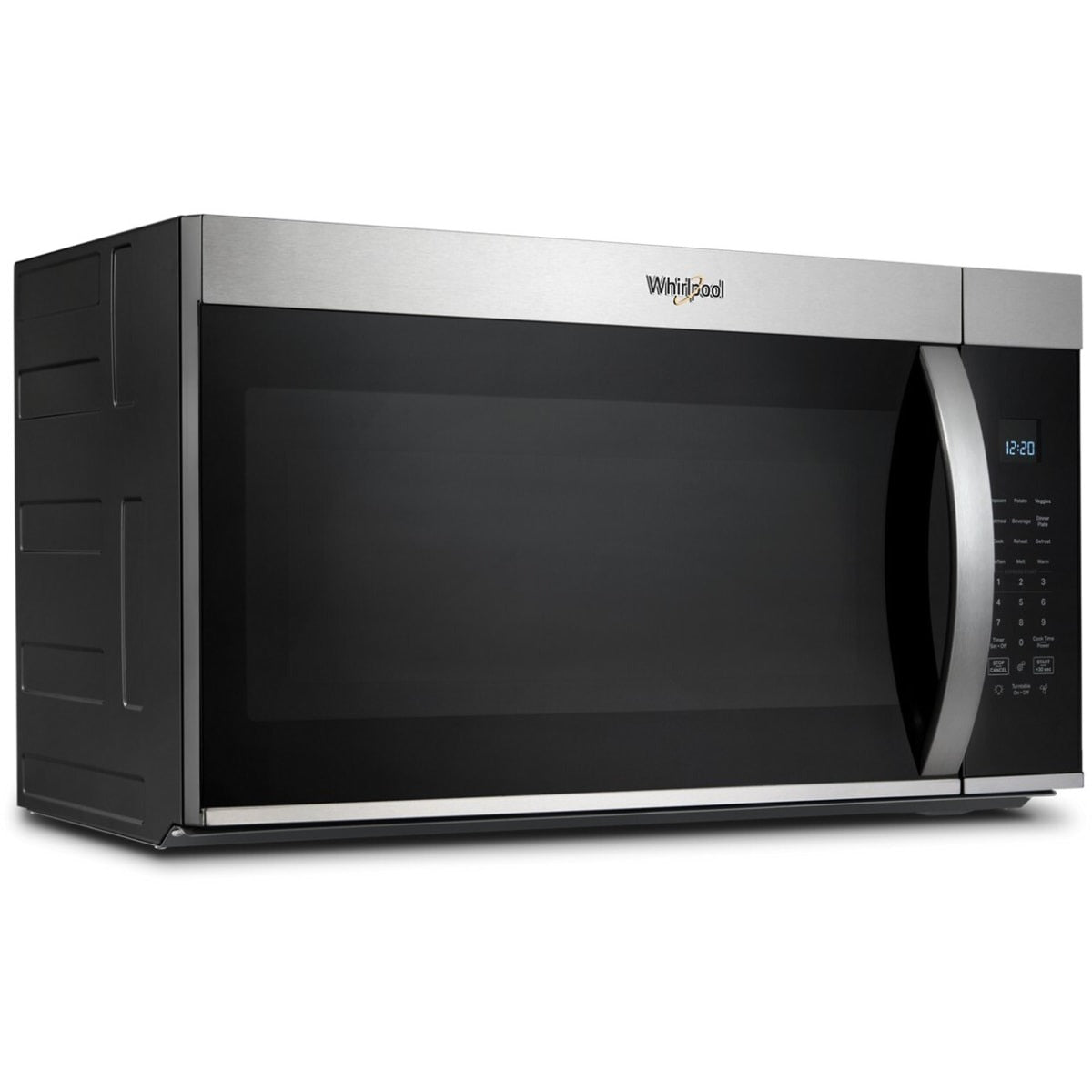 1.9 cu. ft. Over-the-Range Microwave Oven with 1,000 Watts, 3-Speed 300 CFM Venting System, Sensor Cook, Glass Turntable, and Cooktop Lighting: Fingerprint Resistant Stainless Steel