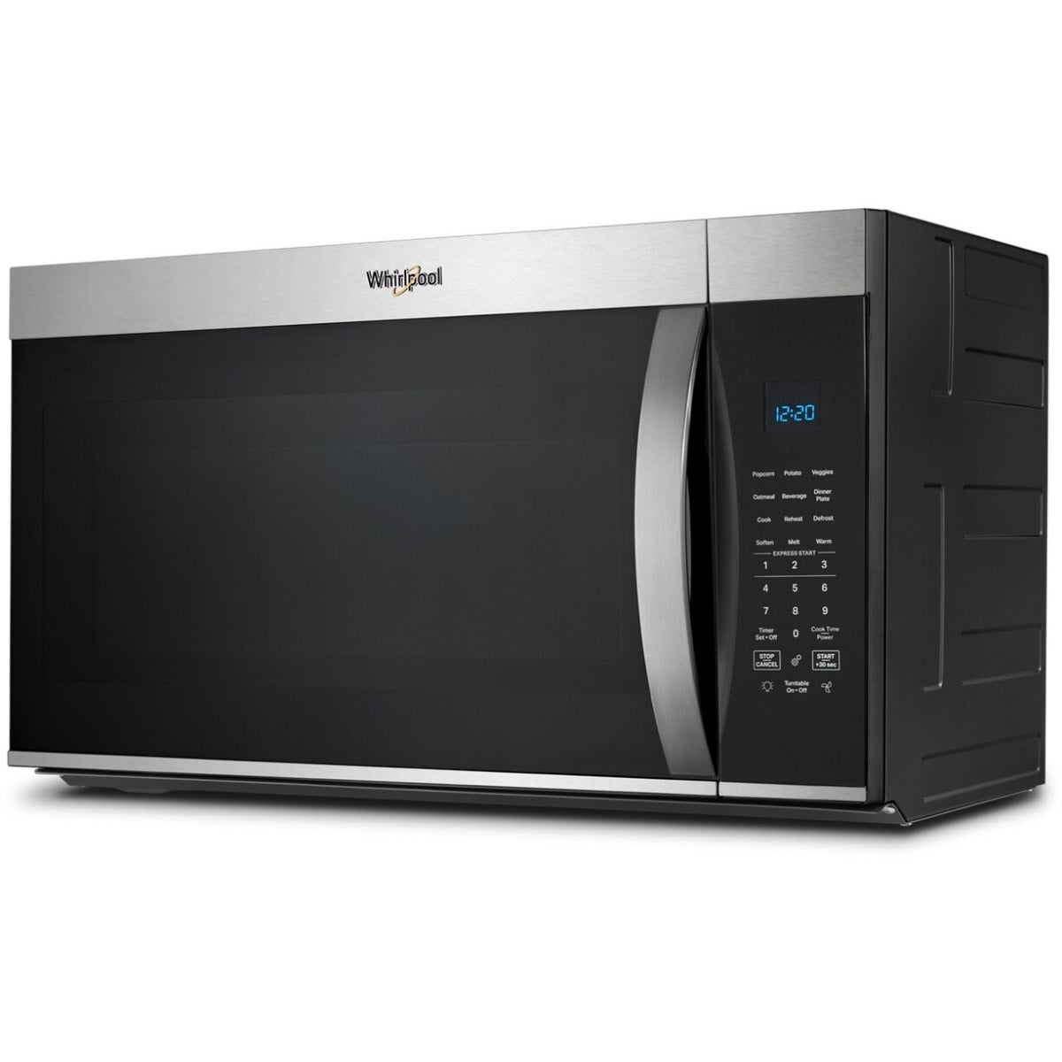 1.9 cu. ft. Over-the-Range Microwave Oven with 1,000 Watts, 3-Speed 300 CFM Venting System, Sensor Cook, Glass Turntable, and Cooktop Lighting: Fingerprint Resistant Stainless Steel