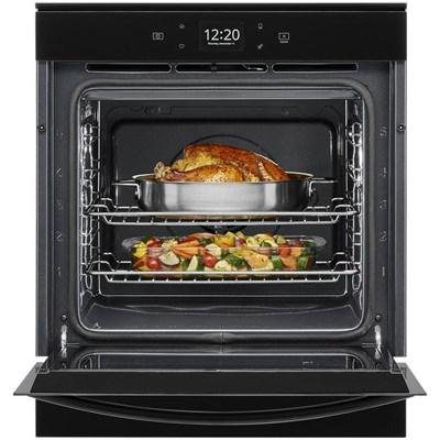 WOS52ES4MB Whirlpool 24" Single Electric Wall Oven with 2.9 Cu. Ft. Capacity and True Convection in Black