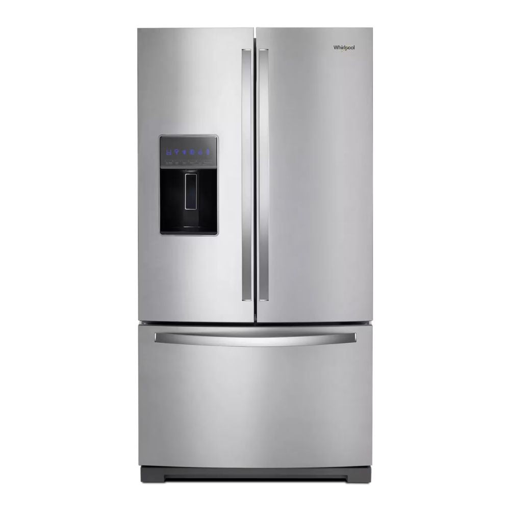 36 Inch French Door Refrigerator with 26.8 Cu. Ft. Capacity, Spillproof Glass Shelves, Humidity-Controlled Crispers, Dual Ice Makers, Exterior Ice and Water Dispenser, EveryDrop™ Filtration, Fingerprint Resistant Stainless Steel, ENERGY STAR Certified