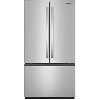 36 Inch Freestanding French Door Refrigerator with 31 cu. ft. Capacity, 4 Glass Shelves, Gallon Door Bins, Total Coverage Cooling, Ice Maker, ADA Compliant, and ENERGY STAR®: Stainless Steel