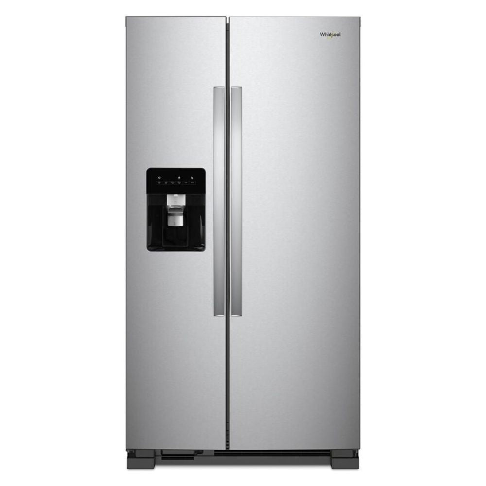 WRS315SDHM - Whirlpool 24 cu. ft. Side-by-Side Refrigerator with Adjustable Gallon Storage, LED Lighting, External Ice & Water Dispenser (Fingerprint Resistant Stainless Steel)