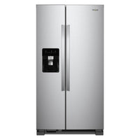 WRS315SDHM - Whirlpool 24 cu. ft. Side-by-Side Refrigerator with Adjustable Gallon Storage, LED Lighting, External Ice & Water Dispenser (Fingerprint Resistant Stainless Steel)