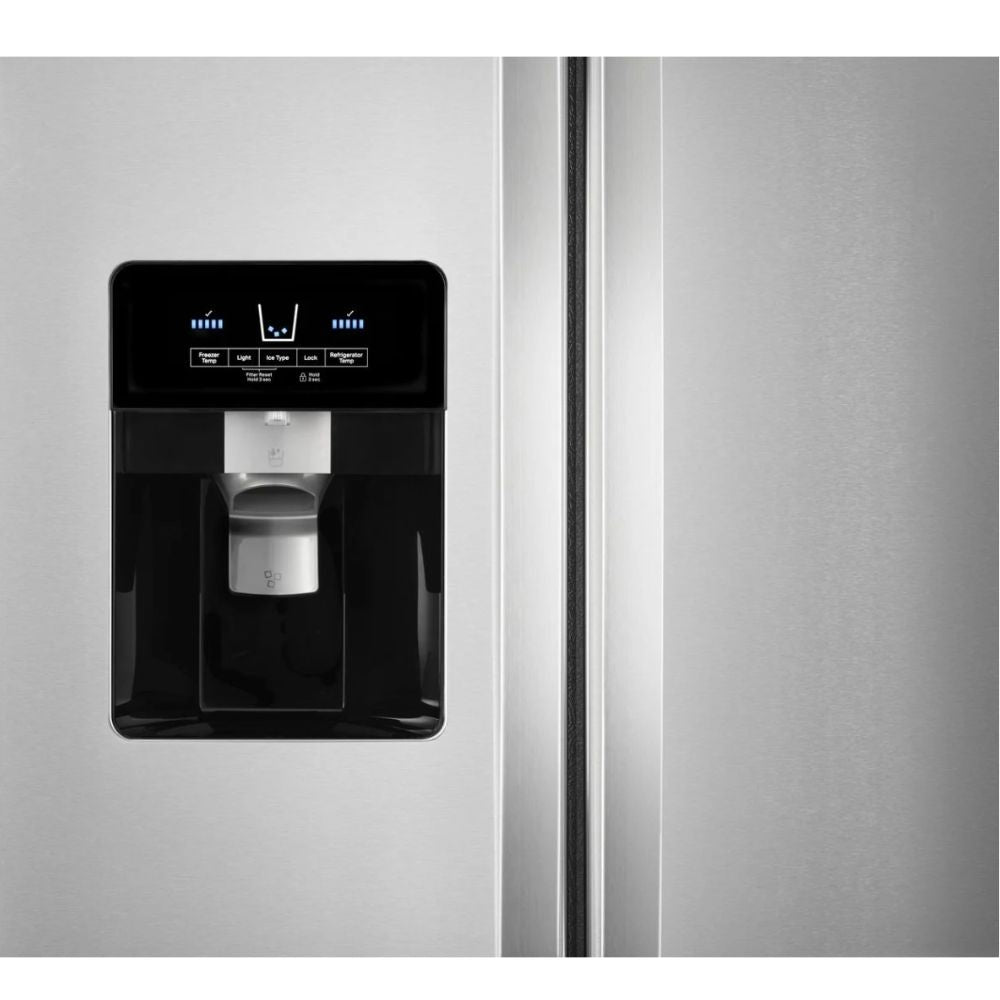 WRS325SDHZ Whirlpool 25 cu. ft. Side-by-Side Refrigerator with In-Door-Ice® Storage and LED Lighting