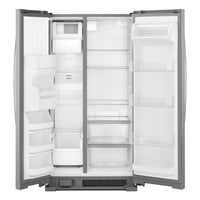 WRS331SDHM - Whirlpool 21 cu. ft. Side-by-Side Refrigerator with Frameless Glass Shelves, Gallon Door Storage, LED Interior Lighting (Fingerprint Resistant Stainless Steel)