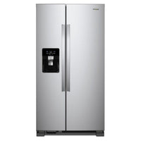 WRS331SDHM - Whirlpool 21 cu. ft. Side-by-Side Refrigerator with Frameless Glass Shelves, Gallon Door Storage, LED Interior Lighting (Fingerprint Resistant Stainless Steel)