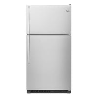 WRT311FZDM - 33 Inch Top Freezer Refrigerator with 20.5 Cu. Ft. Total Capacity, Frameless Glass Shelves, Flexi-Slide™ Bin, Humidity-Controlled Crispers, LED Lighting, Quiet Cooling, EZ Connect Ice Maker Kit Compatible, and ADA Compli