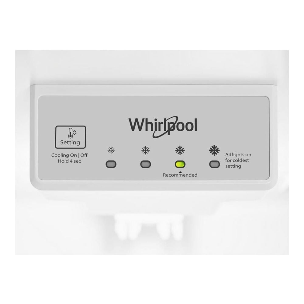 WRT518SZFM - Whirlpool 18 cu. ft. Top Freezer Refrigerator with LED Lighting, Flexi-Slide™ Bin, Adjustable Glass Shelves (Fingerprint Resistant Stainless Steel)