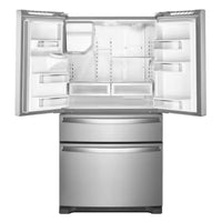 36 Inch French Door Refrigerator with 25 Cu. Ft. Capacity, Spillproof Glass Shelves, Humidity-Controlled Crispers, Ice Maker, Exterior Ice and Water Dispenser, Fingerprint Resistant Stainless Steel, ENERGY STAR Certified