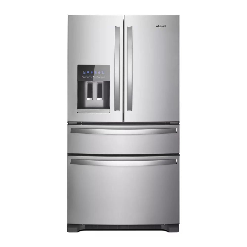 36 Inch French Door Refrigerator with 25 Cu. Ft. Capacity, Spillproof Glass Shelves, Humidity-Controlled Crispers, Ice Maker, Exterior Ice and Water Dispenser, Fingerprint Resistant Stainless Steel, ENERGY STAR Certified