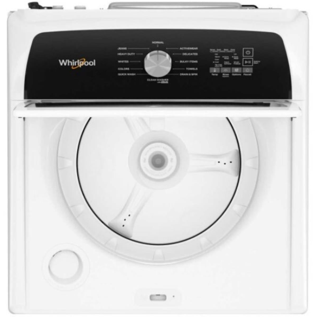 27 Inch Top Load Washer with 4.5 cu ft Capacity, Built In Water Faucet, Presoak Option, Quick Wash, Deep Water Wash, Extra Rinse Option, Slow Close Glass Lid, Affresh® Cycle and Lifetime Warranty Included