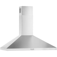 36 Inch Wall Mount Range Hood with 3-Speed/400 CFM Motor, Push-Button Controls, LED Task Lighting, Grease Filters, Flexible Ventilation Options, and ADA Compliant